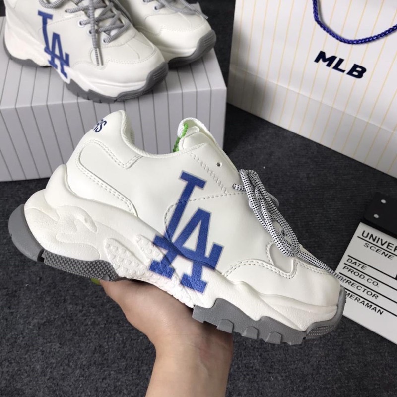 Giày Sneaker Mlb LA, Giày Thể Thao LA Da Bò Đế Cao Siêu Hot Siêu Xinh Full Size (36-43).