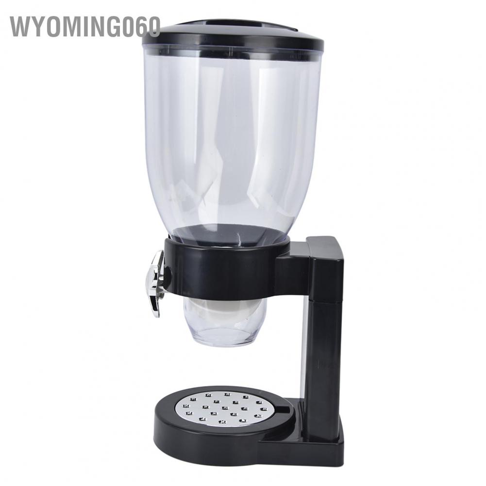 Wyoming060 Grain Dispenser 17.5oz Transparent Safe Rice Storage Container with Rubber