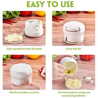 Mini Manual Garlic Crusher /Multifunction Hand Pull Food Chopper/ Vegetable Fruit Twist Shredder