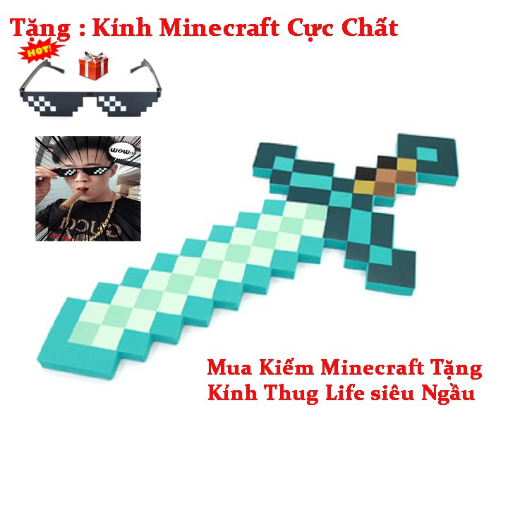 [Tặng Kính Thug Life] Kiếm Minecraft Kim Cương Cực Đẹp
