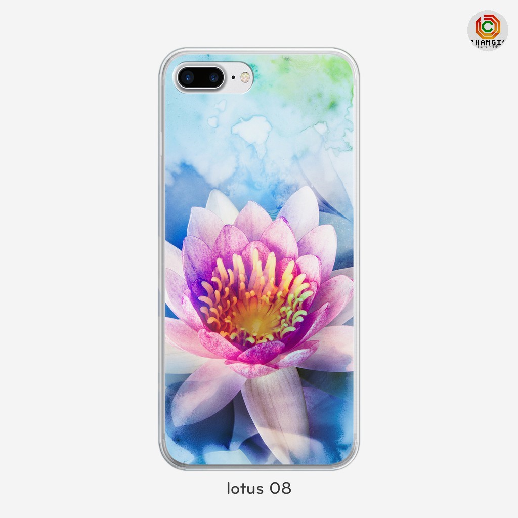Ốp lưng hoa sen iPhone 7 PLUS 8 PLUS X XS 5 6