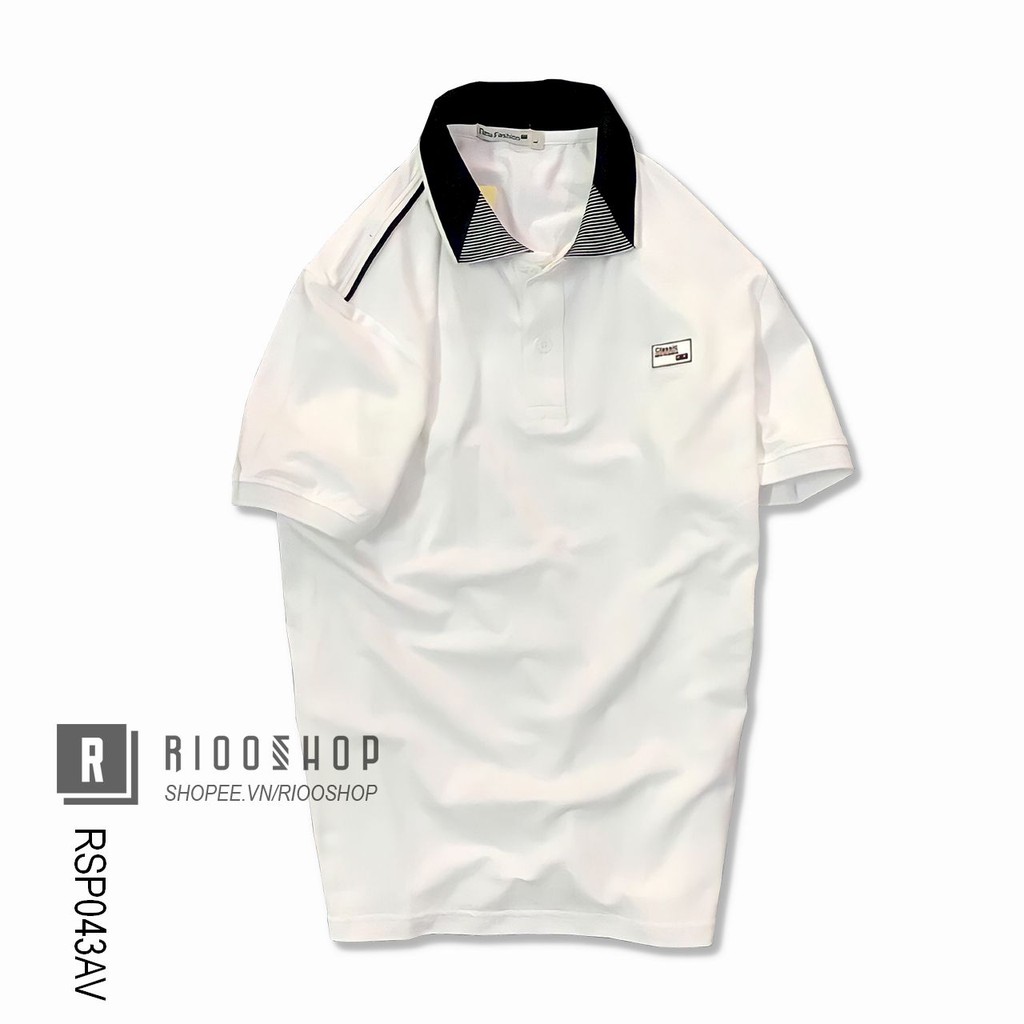 Áo phông nam có cổ cao cấp Men Classic đơn giản thanh lịch RSP043AV - áo thun nam form rộng Riooshop | BigBuy360 - bigbuy360.vn
