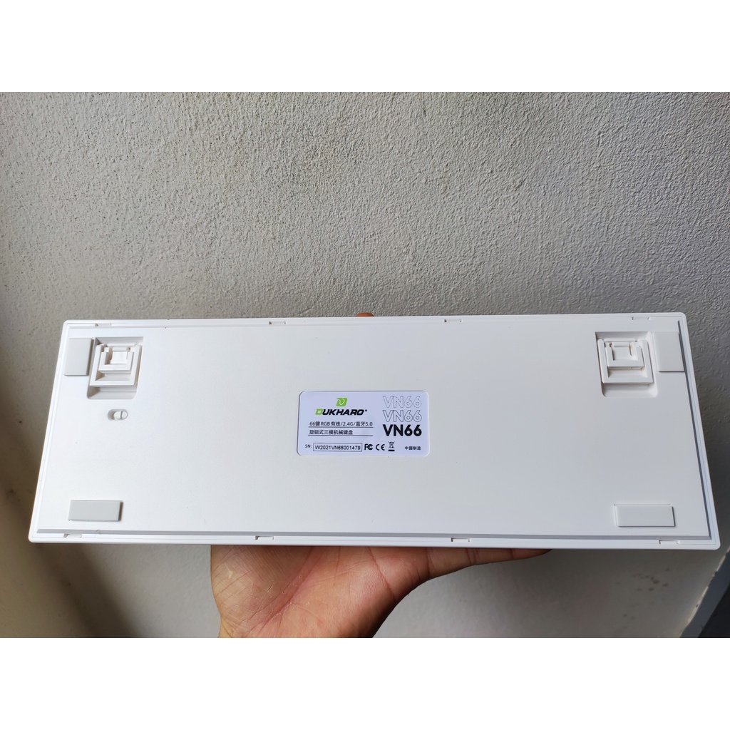 Bàn phím cơ Dukharo VN66 Gasket mount Hotswap RGB Núm xoay 3 chê độ kết nối