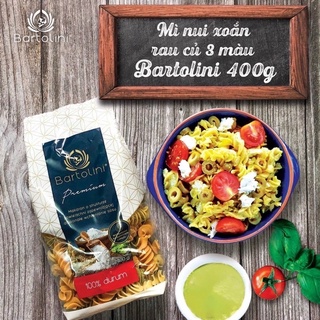 Nui xoắn rau củ hữu cơ 3 màu Bartolini