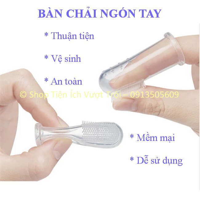 Bàn chải siêu mềm vệ sinh răng miệng em bé, bàn chải ngón tay cho bà bầu, mẹ sau sinh, răng nhạy cảm-Tiện Ích Vượt Trội