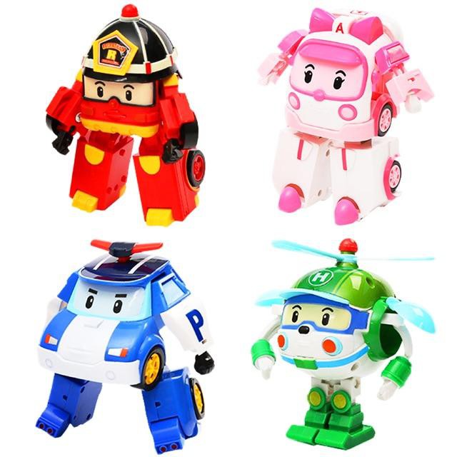 [Mã TOYNOV hoàn 20K xu đơn 50K] Bộ 4 xe Robocar poli biến hình siêu dễ thương nhựa tốt