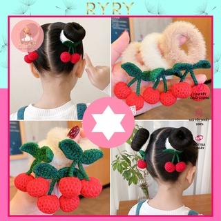 Dây Cột Tóc Cho Bé Chùm Cherry Xinh Xắn