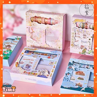 Washi Tape Cổ Trang Xinh Và Sticker Cute Băng Keo Dính Sticker Xinh Trang Trí Sổ Lưu Niệm Sổ Tay Góc Bàn Học