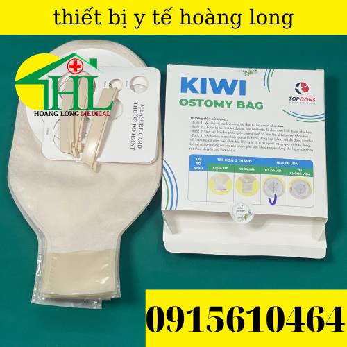 Hộp 10 Túi hậu môn nhân tạo con gấu cho trẻ (khóa dán)