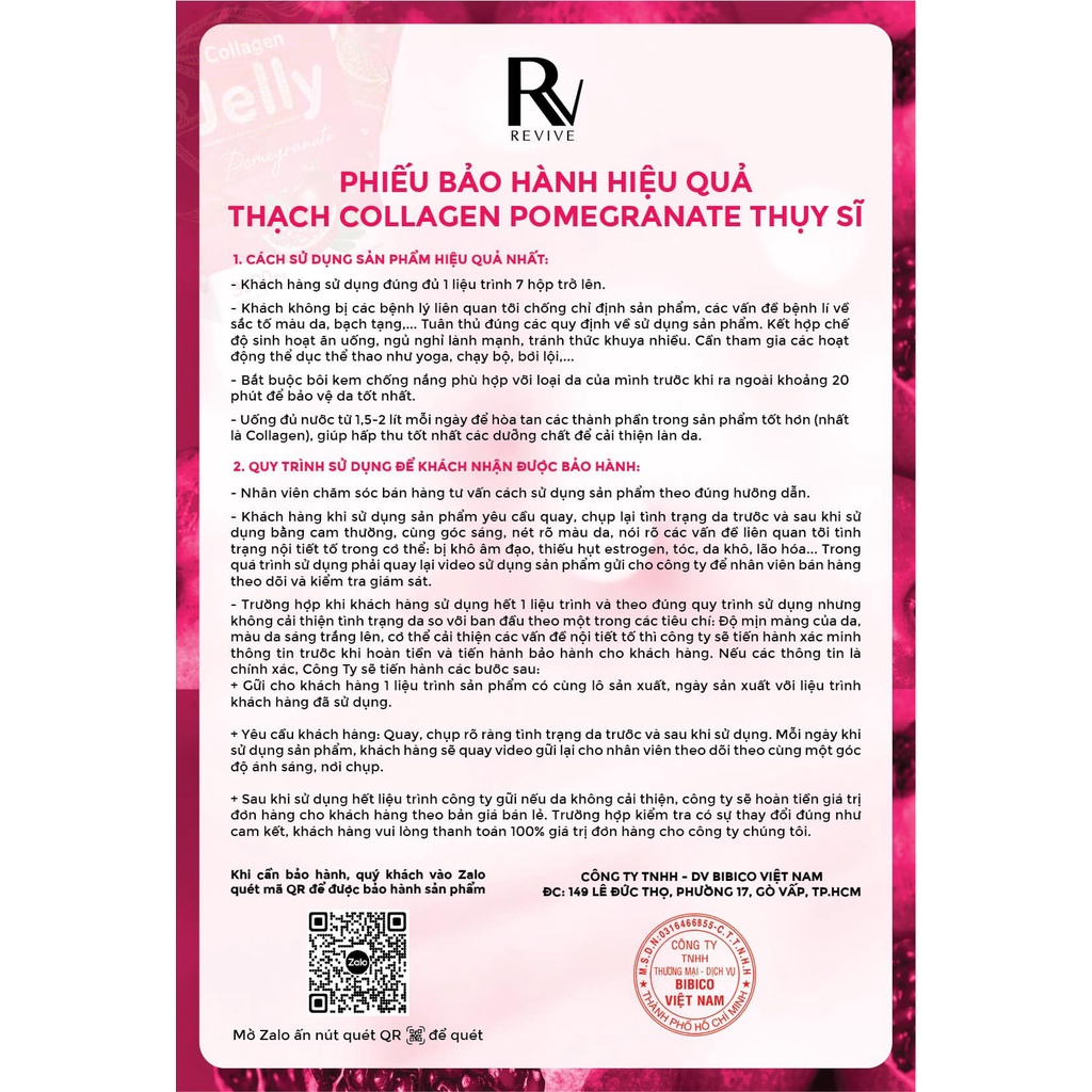 Thạch Collagen Lựu Đỏ Thụy Sĩ Hộp 7Gói, Thạch Trắng Da Jelly Giúp Da Trắng Hồng Hào Ngăn Ngừa Lão Hoá
