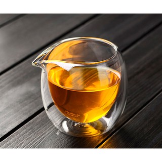 Ly Thủy Tinh 2 Lớp Cách Nhiệt Có Mỏ Sang Trọng Cao Cấp