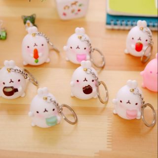 Móc khóa thỏ Molang trắng dễ thương