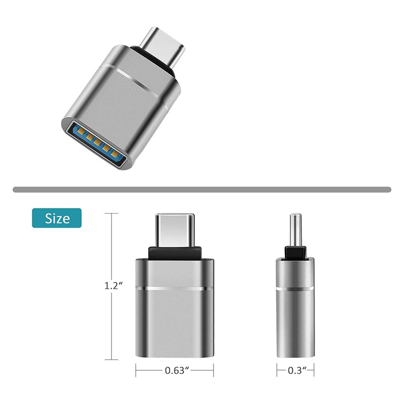 Cáp Chuyển Đổi Type C Sang Usb 3.0 Thunderbolt 3 Type-C Otg Cho Macbook Pro Air Samsung S10 S9