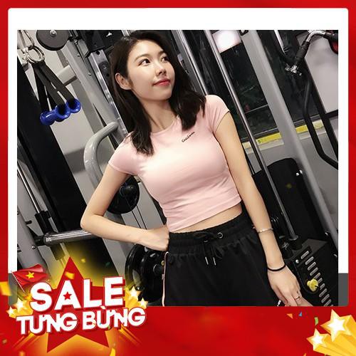 (Hà Nội) Áo thun phông ngắn thể thao nữ California (Đồ tập gym,yoga) Croptop (Không Quần) - NAM - Siêu HOT