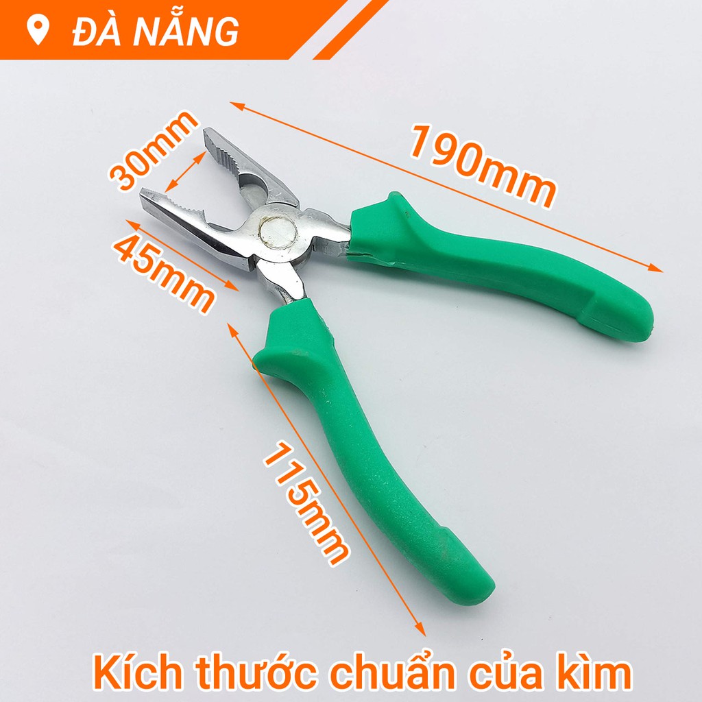 Kìm vạn năng mũi bằng 200mm chất liệu Crôm-Vanadium