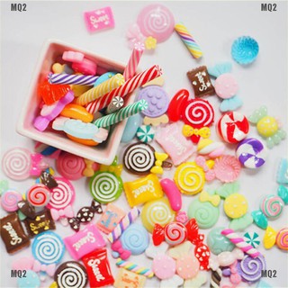 [MQ2]10Pcs DIY Phone Case Decor Crafts Miniature Resin Lollipop Candy Dollhouse Food Supply