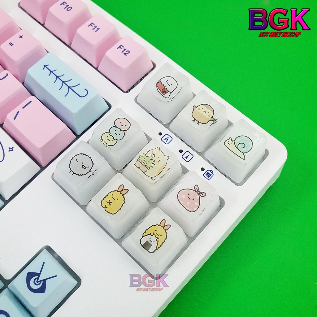 Keycap Lẻ Artisan OEM Profile Chủ Đề Hoạt Hình Dễ Thương 1 ( cast resi, keycap resin độc lạ )