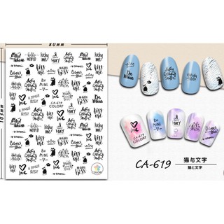 Sticker & Decal hình chữ dán móng mẫu mới (1)