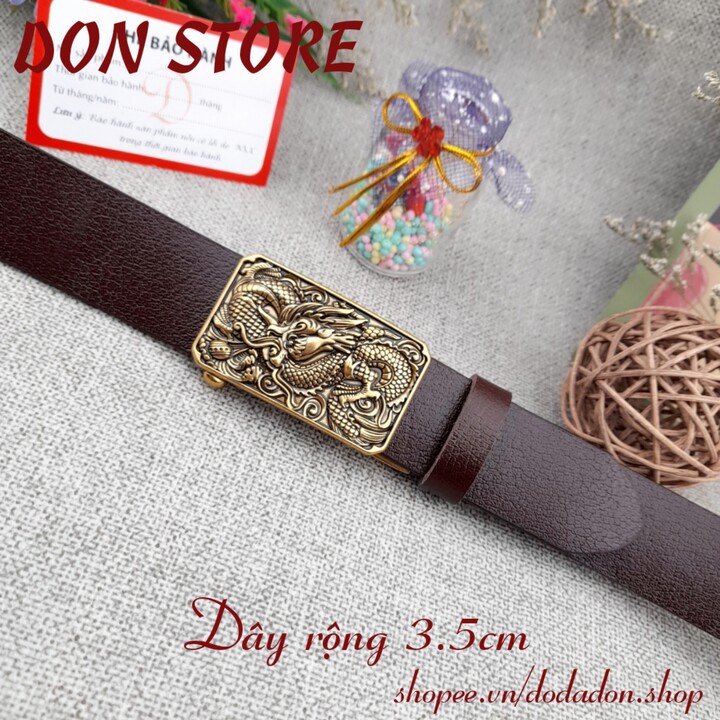 [DA THẬT 100%] Thắt Lưng Nam SIÊU CHẤT Khóa Rồng - Đại Bàng Đúc Nguyên Khối Cao Cấp (BH 12 THÁNG)