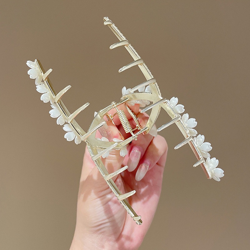 Kẹp Tóc Càng Cua Kim Loại Đính Kim Cương Giả Thời Trang Hàn Quốc Tinh Tế Cho Nữ