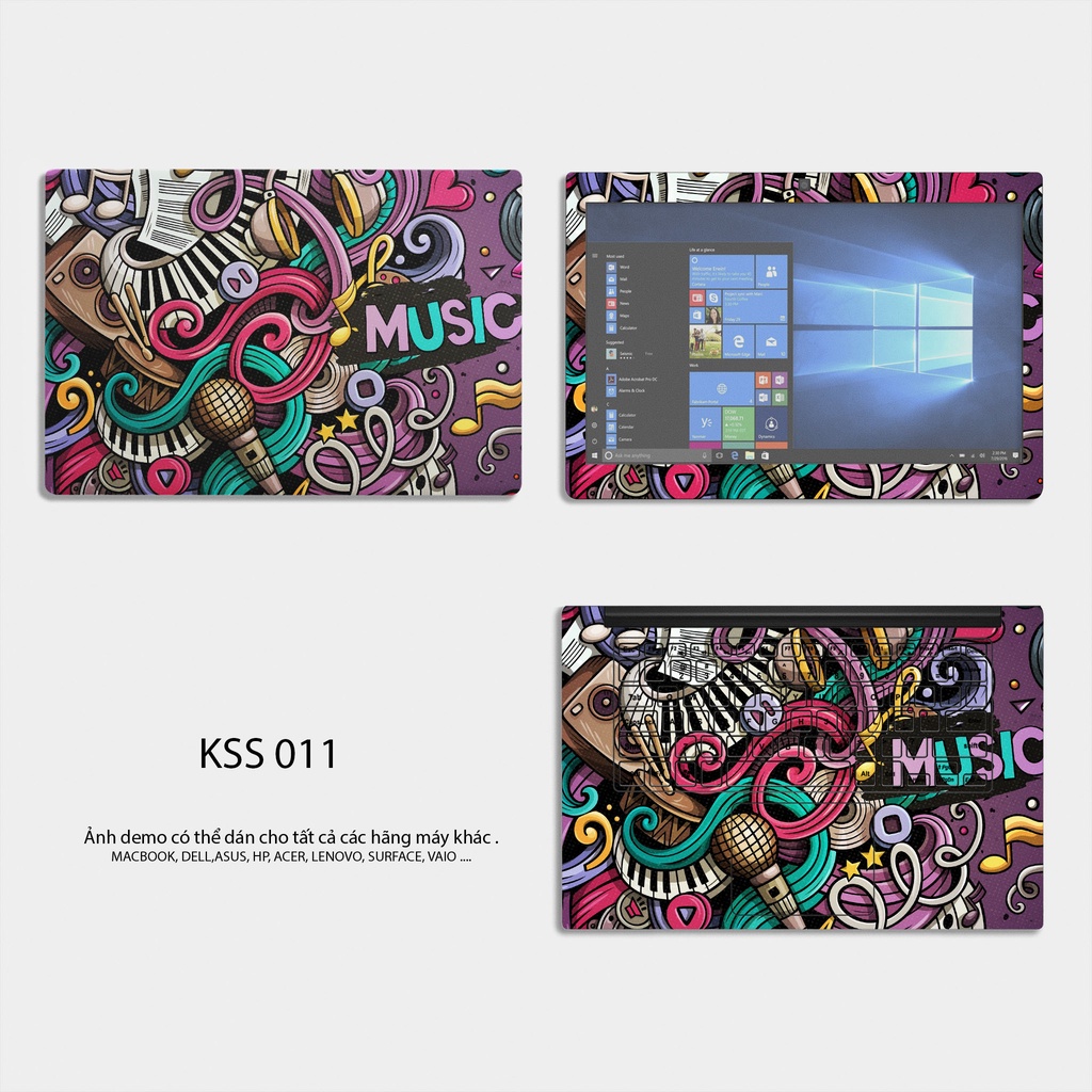 Skin Dán Laptop _ Mẫu Music KS 011