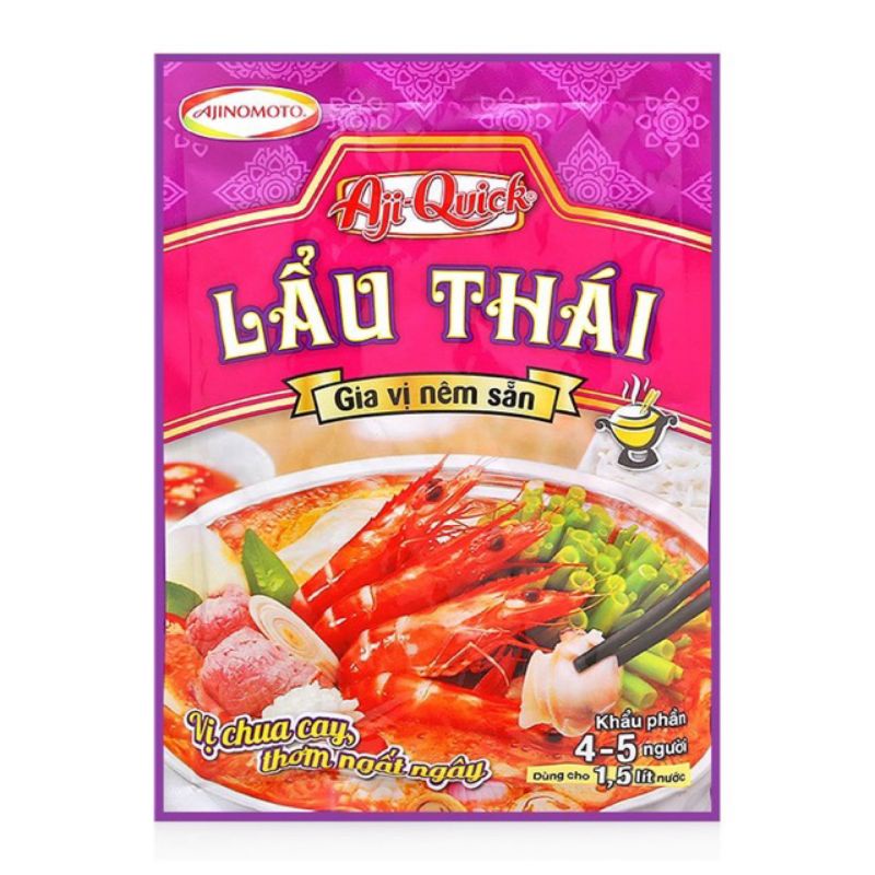 GIA VỊ NÊM SẴN AJI-QUICK PHỞ BÒ/BÚN BÒ HUẾ/ LẨU THÁI 55G