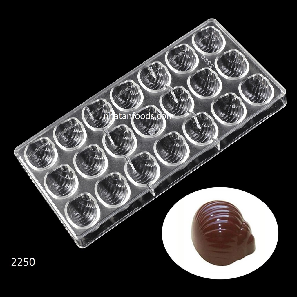 2250 - Khuôn socola bonbon hình sò
