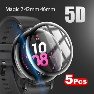 Kính cường lực viền cong 5d bảo vệ màn hình cho huawei honor magic watch 2 42mm 46mm