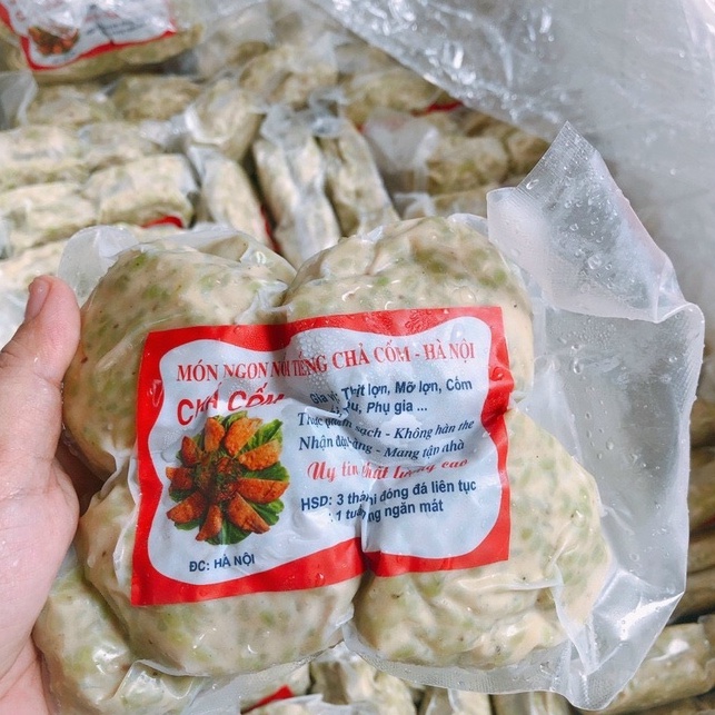 Chả Cốm Hà Nội Bịch 500gr, Chuẩn Vị Hà Thành Ăn Kèm Với Bụn Đậu Mắm Tôm Thì Ối Dồi Ôi Luôn