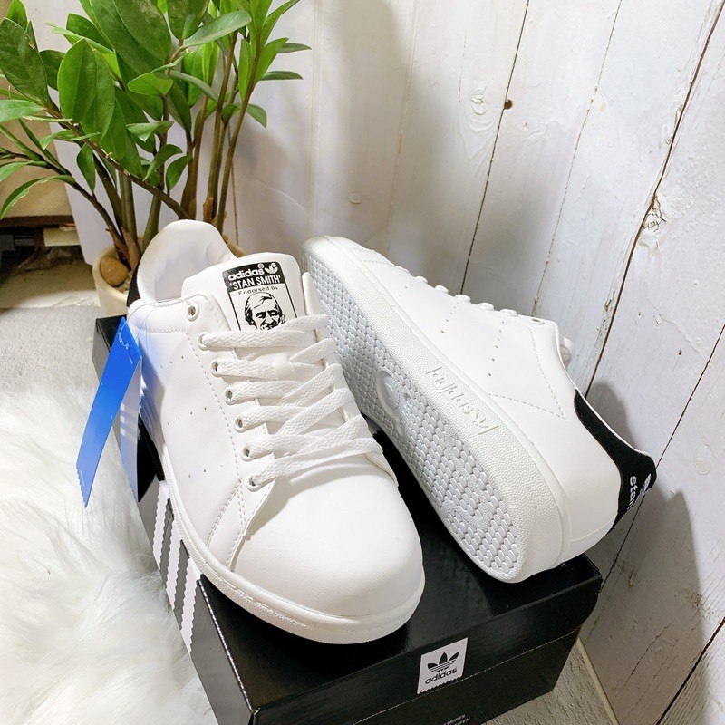 Giày stan smith trắng gót đen loại đẹp súp chuẩn fullbox