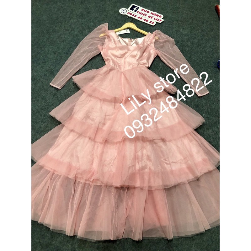 ẢNH VÀ VIDEO THẬT 100% _ ĐẦM MAXI TẦNG LƯỚI