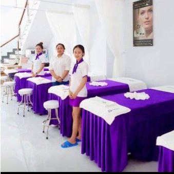 Ga phủ giường spa.