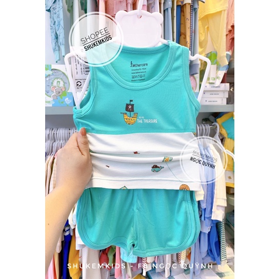 Father care - Bộ sát nách mềm mại hoạ tiết trai gái