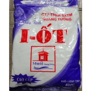 Muối I-ốt sấy tinh bịch 400g