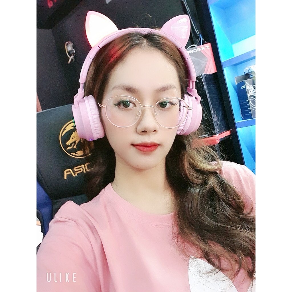 Tai Nghe Bluetooth Hoco W27 Hình Tai Mèo Dễ Thương hàng chính hãng