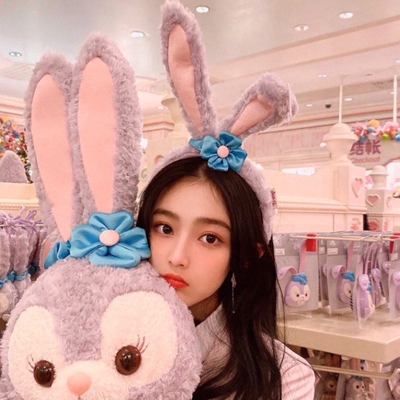 Bờm Cài Tóc Tai Thỏ Gắn Hoa • Tai Thỏ Lông Đáng Yêu • Bunny Girl • Cosplay Thỏ Dễ Thương