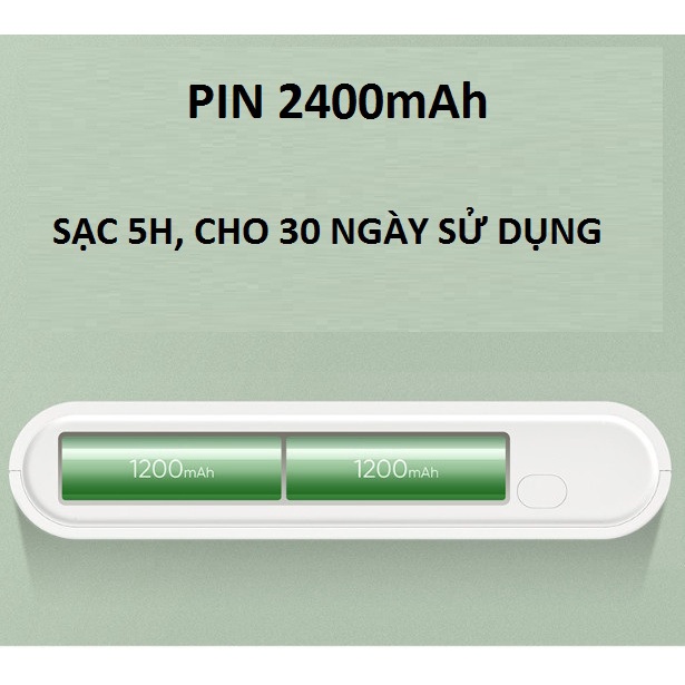 Máy khử khuẩn bàn chải Xiaomi khử sạch vi khuẩn bằng tia UV - Pin 2400mAh - An toàn răng miệng - Dễ dàng lắp đặt - Bảo h