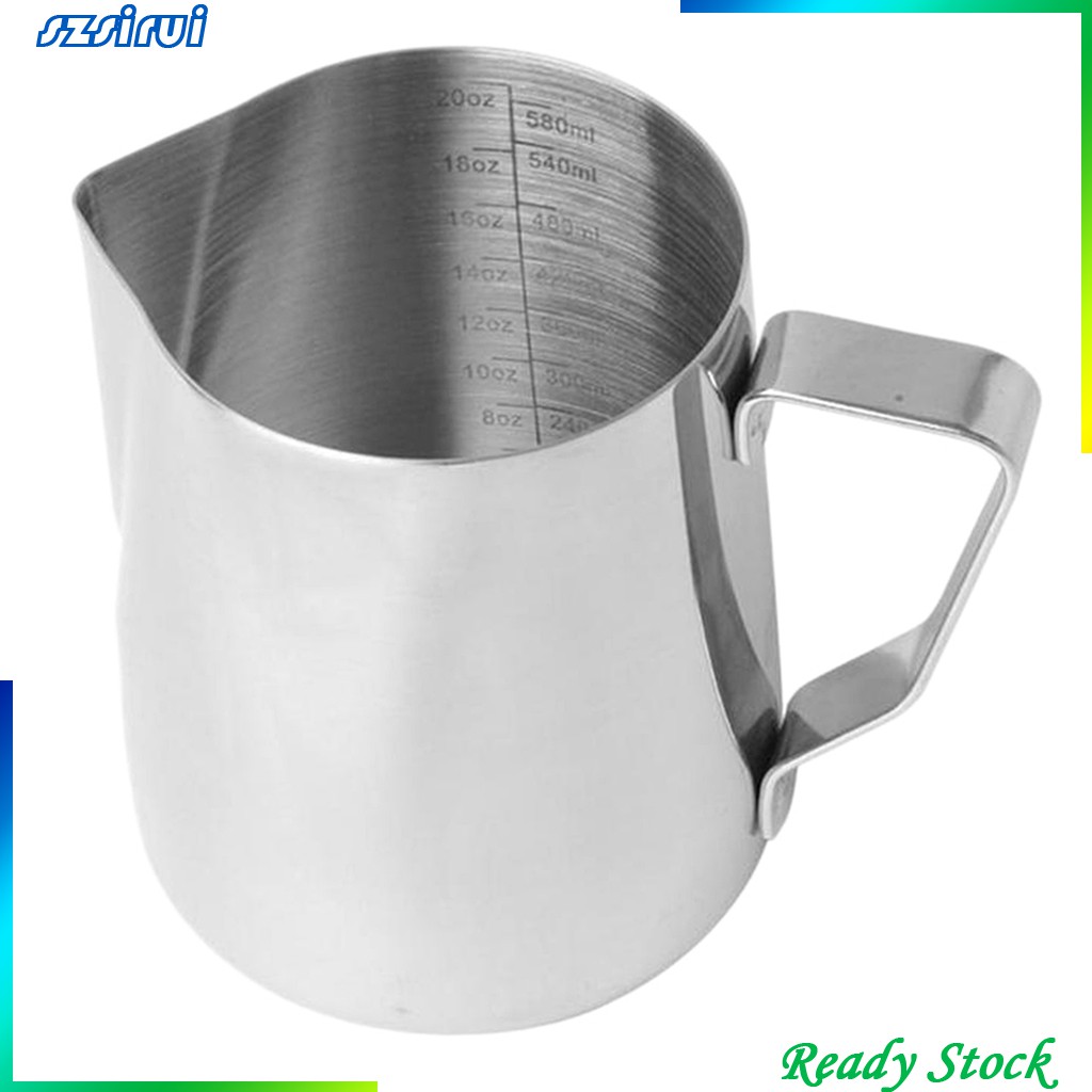 Bình Rót Sữa Tạo Bọt Espresso Bằng Thép Không Gỉ 12 / 20oz