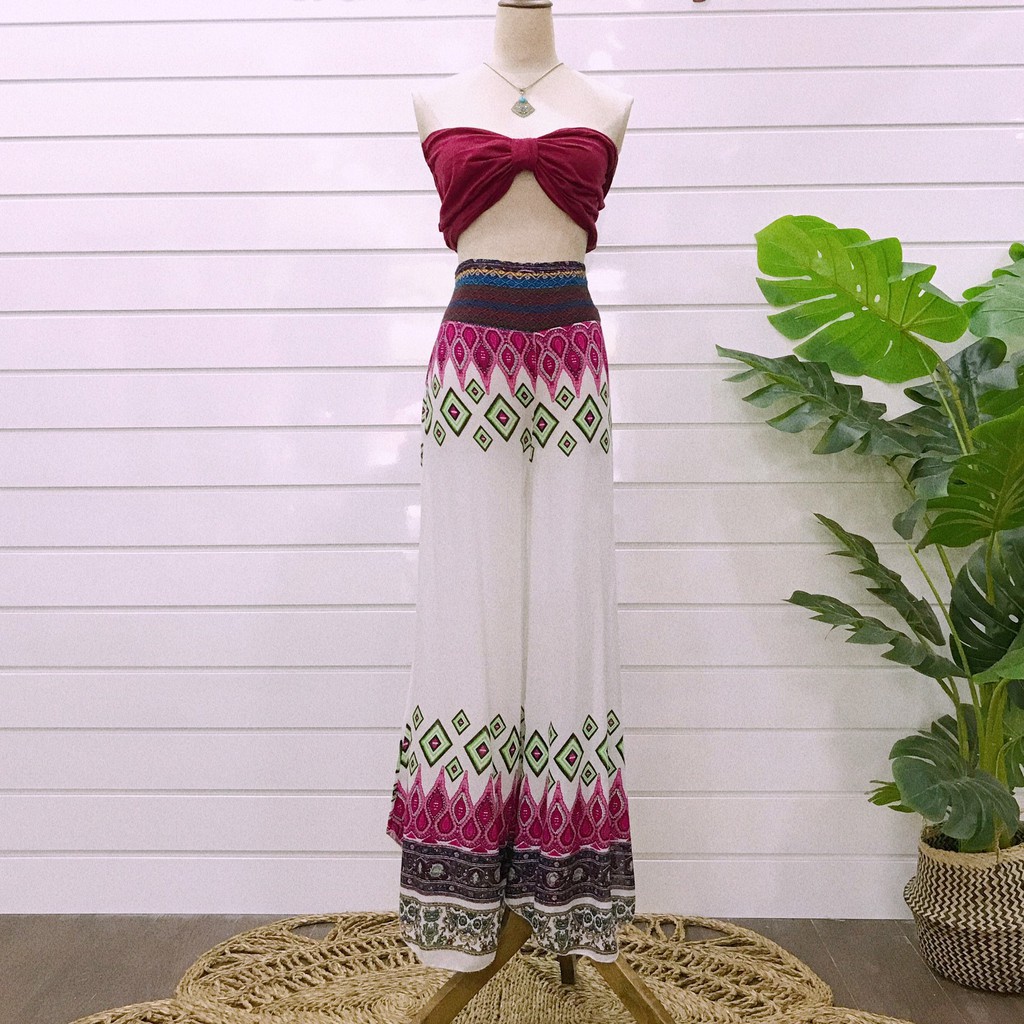 (CÓ SẴN) Quần lanh boho ống suông