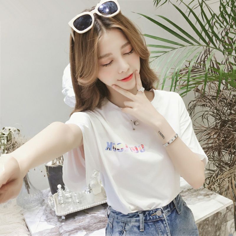 Áo thun Hàn Quốc phong cách đơn giản xinh xắn