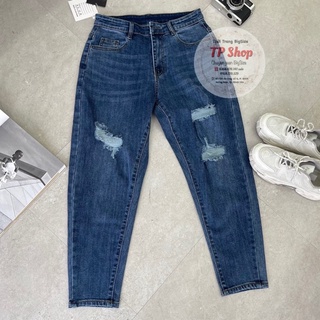 [ Mã 3303 ] Quần Jean Form Baggy 9 Tấc Chất Jean Co Giãn 4 Chiều