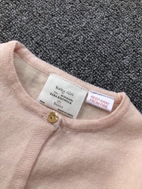 Áo choàng len cài nút màu hồng cho bé gái hàng trung quốc xuất khẩu