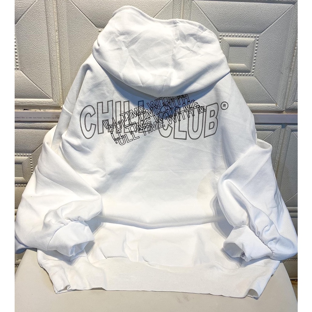Áo hoodie CHILL CLUB gấu mũ chất nỉ ngoại [có ảnh thật]