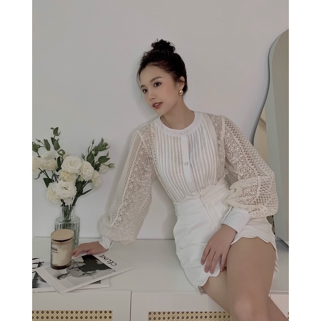 Sơmi phối ren - Hannie Shirt | BigBuy360 - bigbuy360.vn
