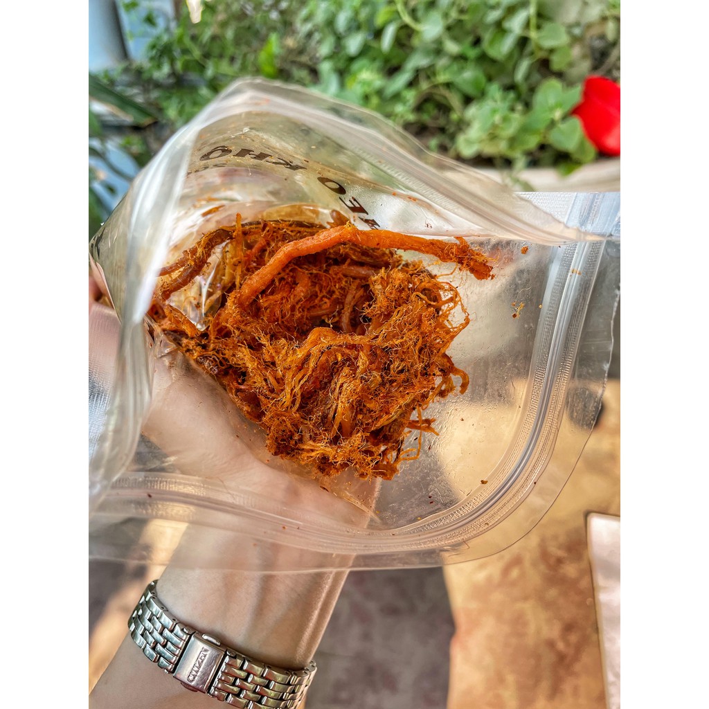 Thịt heo khô, lợn khô cháy tỏi handmade 100g ăn vặt (Thịt dai ngon tỏi giòn) | BigBuy360 - bigbuy360.vn