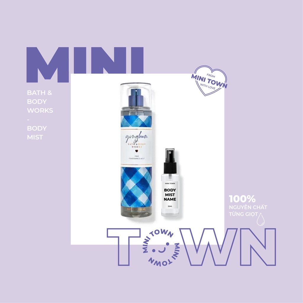 GINGHAM - Xịt Thơm Lưu Hương Toàn Thân Bath & Body Works Fine Fragrance Mist