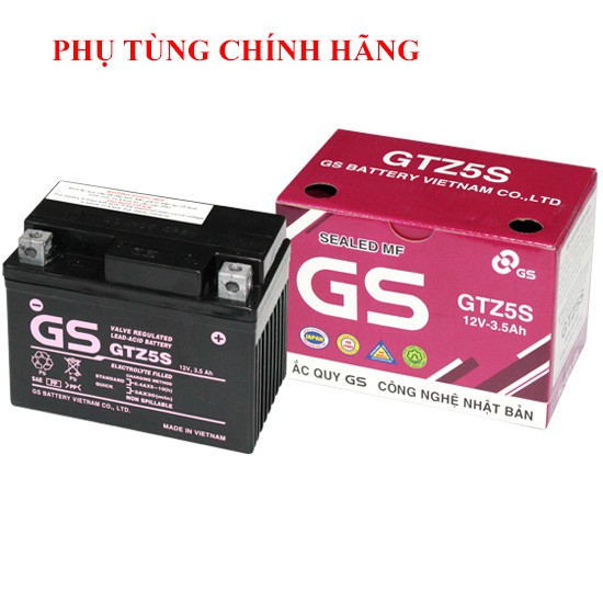 Ắc quy chính hãng GS GTZ5S (dùng cho Honda, Yamaha, Suzuki)