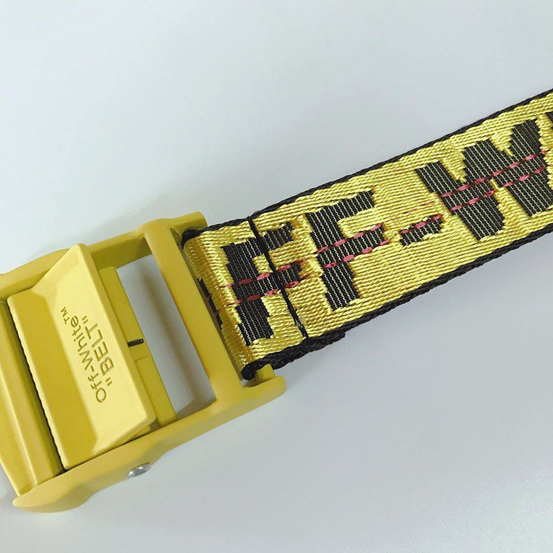 OFF-WHITE BELT - Thắt Lưng Vải Canvas Trang Trí Chữ Off White Cá Tính