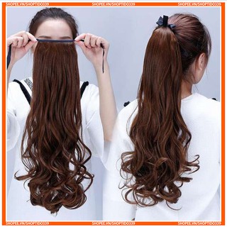 Tóc giả cột, tóc buộc xoăn cao cấp có đủ size và màu