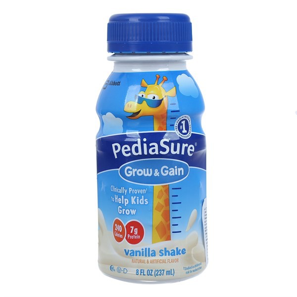 Sữa nước Pediasure Mỹ đủ vị Vani / Dâu / Socola / Xơ 237ml(chai)